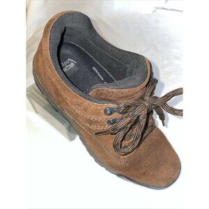 Rockport Women’s Hiking Shoes Sz 8 M Brown Suede Leather Oxfords Outdoors Trails
